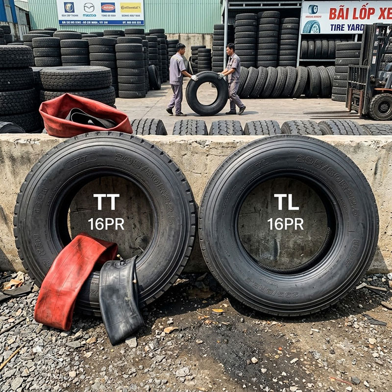 Ảnh Chân Thực Lốp Không Săm Và Lốp Có Săm