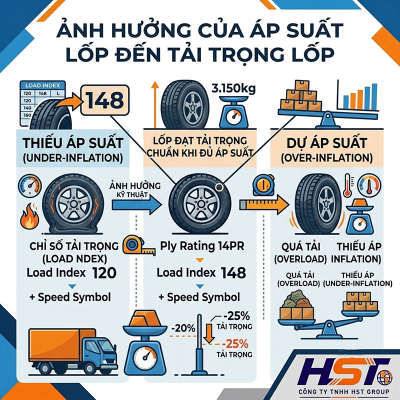 Ảnh hưởng áp suất đến vỏ tải