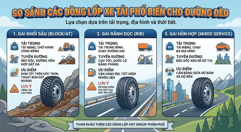 Lốp Tải Cho Đường Đèo