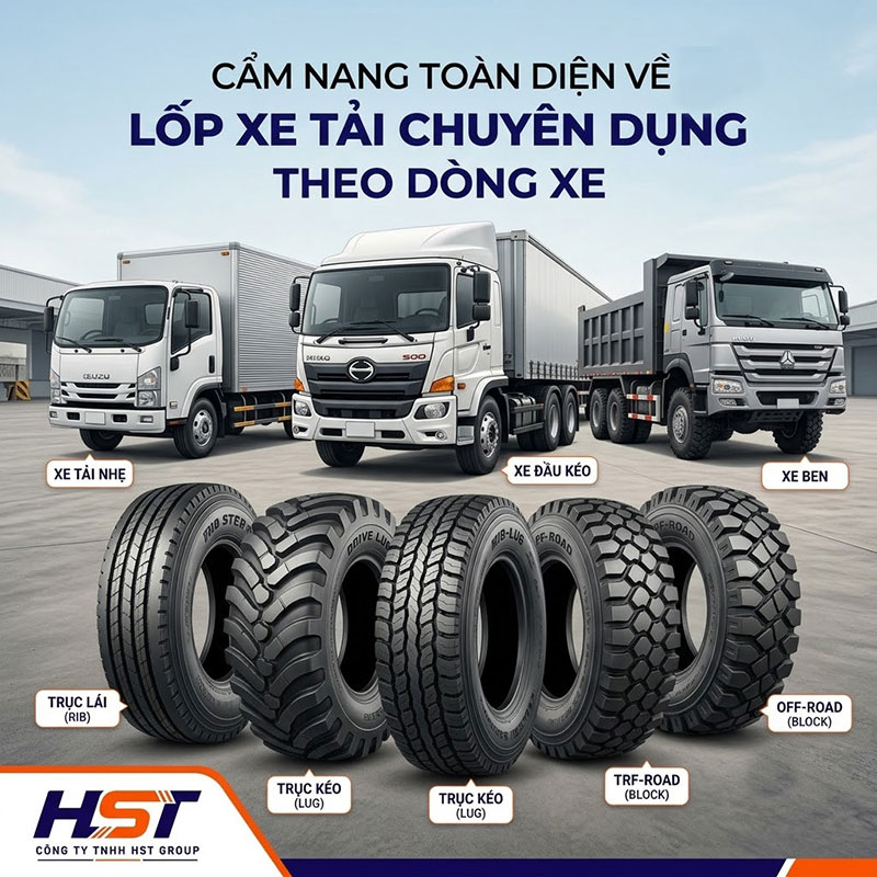 Lốp Xe Tải Chuyên Dụng Theo Dòng Xe