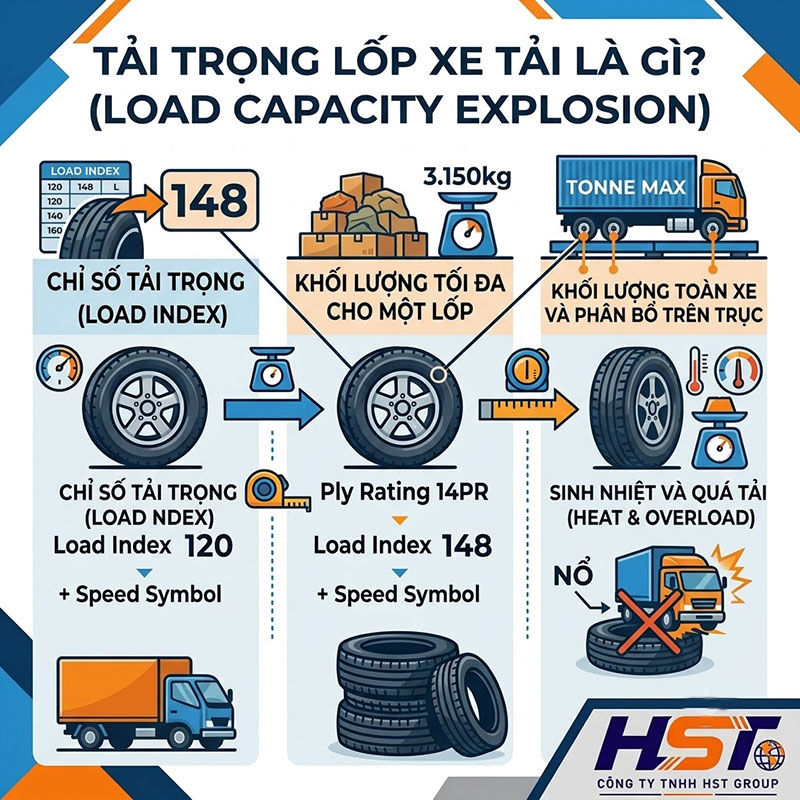 Tải trọng lốp xe tải