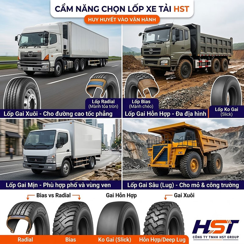 Tổng Hợp Các Loại Lốp Xe Tải Hiện Nay