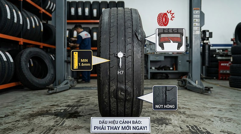 Dấu Hiệu Vỏ Tải Cần Thay