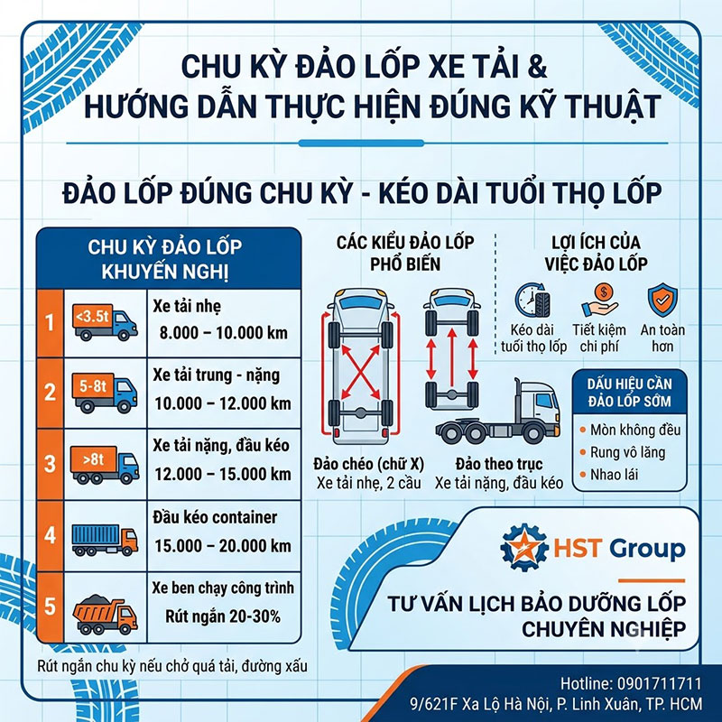 Chu Kỳ Đảo Lốp Xe Tải